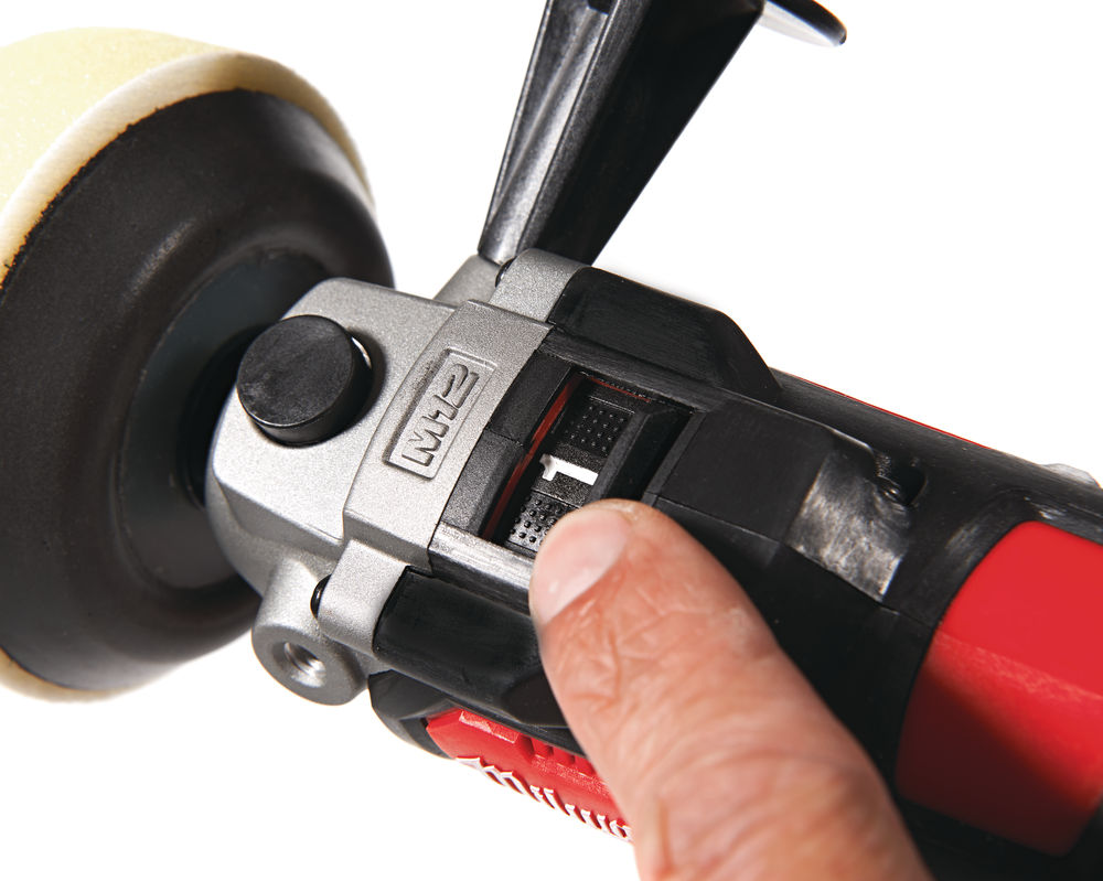 Pulidora/lijadora M12 2 velocidades (2.500 / 7.500 RPM), cap máx. 76mm , ver-0