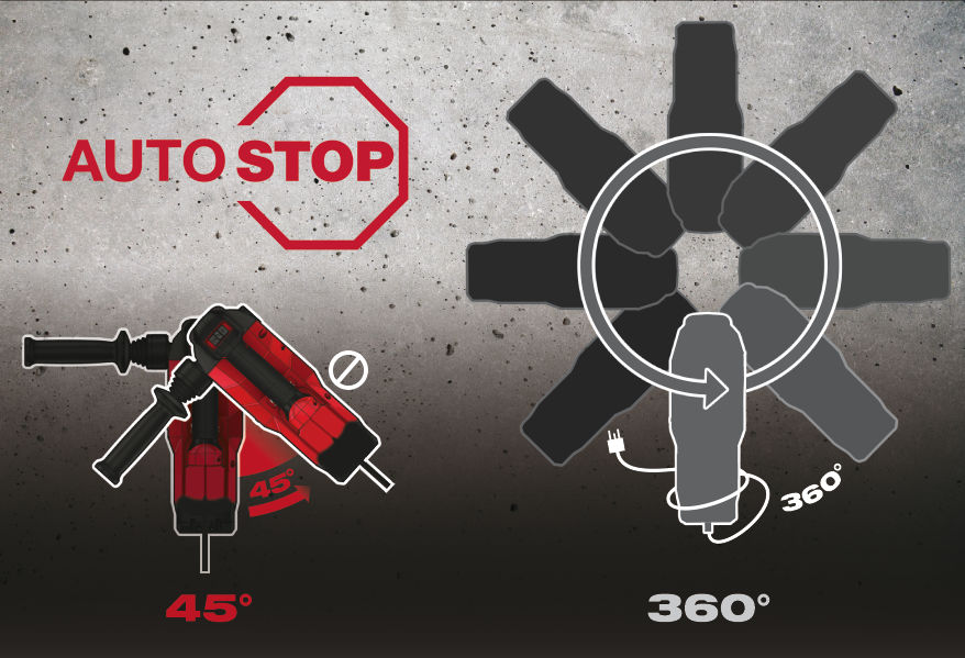 Martillo combinado de 8kg, 1400W, AVS, SDS-Max, 11J de energía de impacto, 1600-2900bpm, 210-380rpm. Se suministra en kitbox
