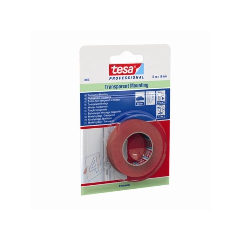 CINTA ADH 19MMx  5MT D/CARA PET TRA TESATAPE                