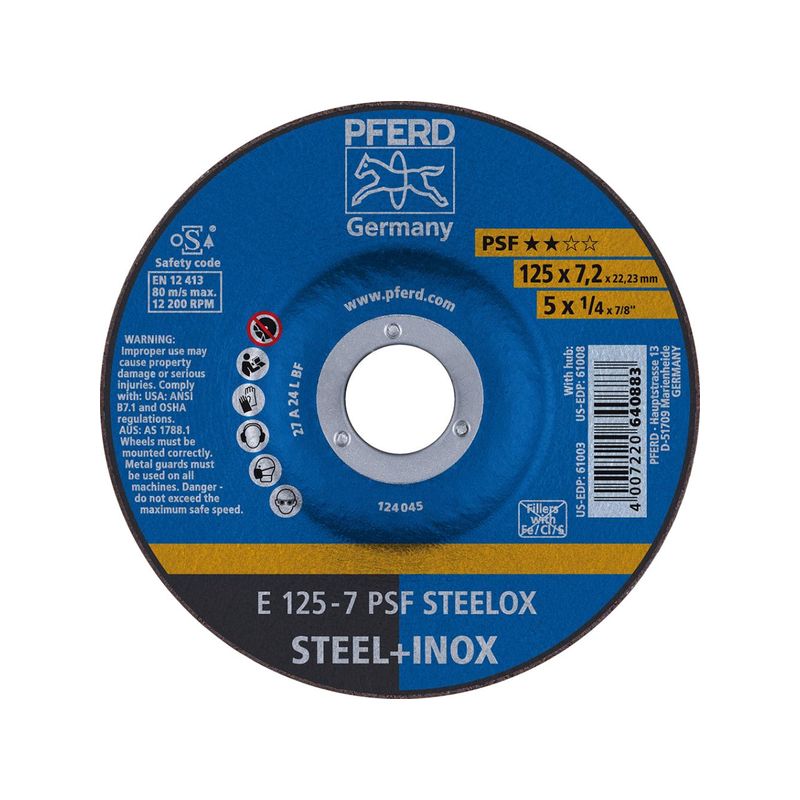 Disco abras.d.desbaste   230-8,3mm Rüggeberg