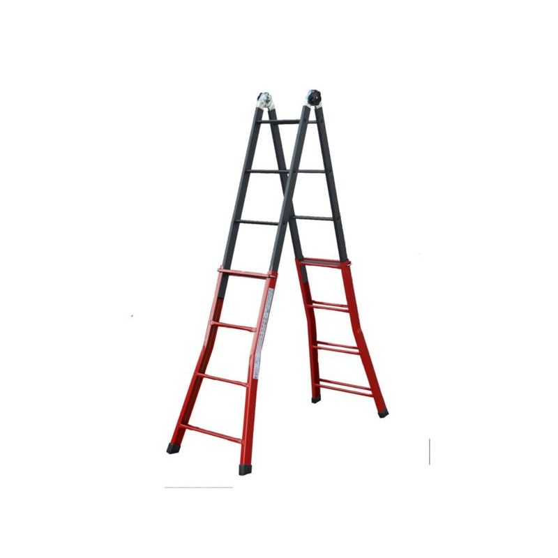 ESCALERA IND.MULT TIJERA 3,60MT 8+8 TELESC ACERO SERAFINA SV