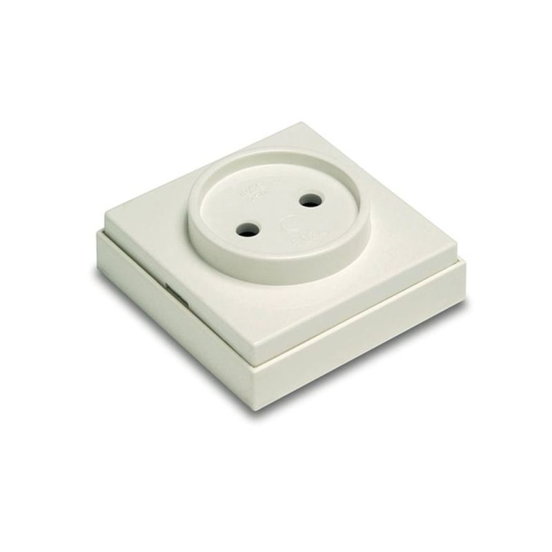 BASE ELEC 65x65x26 10A-250V SUP. PVC BL 5024-B FAMAT        