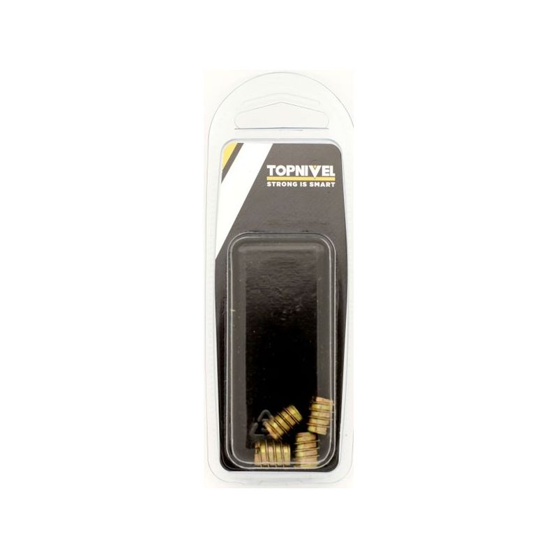 TUERCA MUEB M6x10x12MM ACERO BICROMAT. EMB NIVEL 4 PZ       