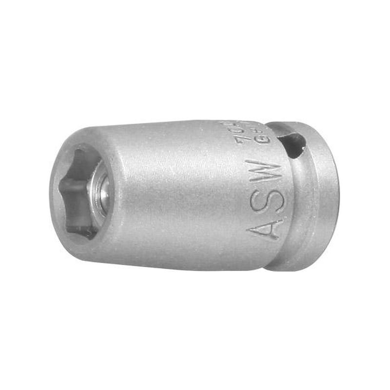 Llave vaso impacto 1/4" 8 mm magnét. ASW