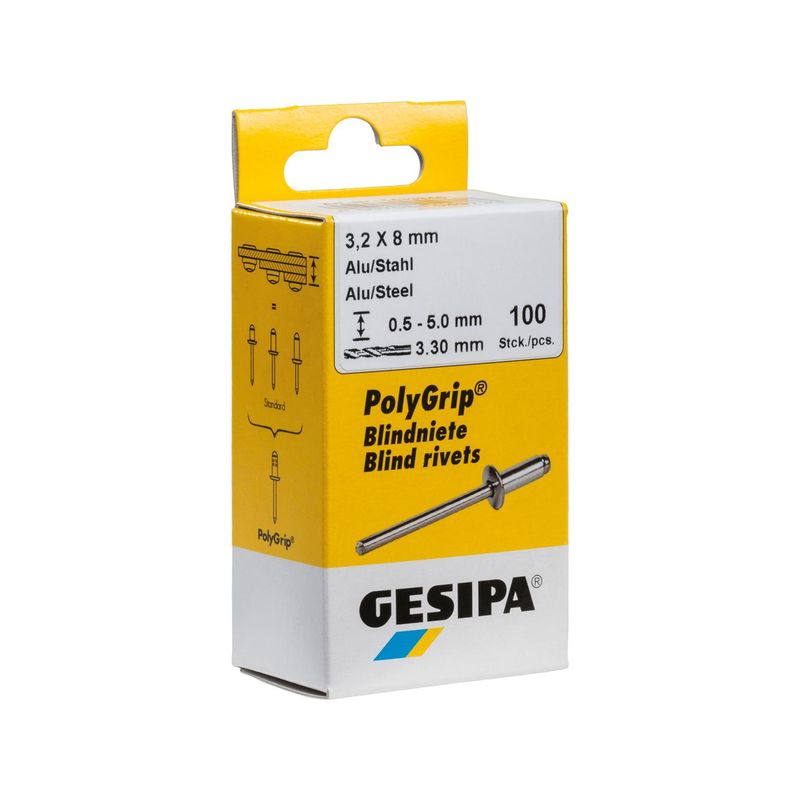 Mini-Pack remache ciego Al 3x6 mm a 100uds.Gesipa