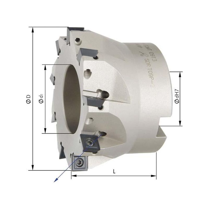 Portacuchillas ang. 90 Z6 refrigeracion internaD50mm para SOMT09