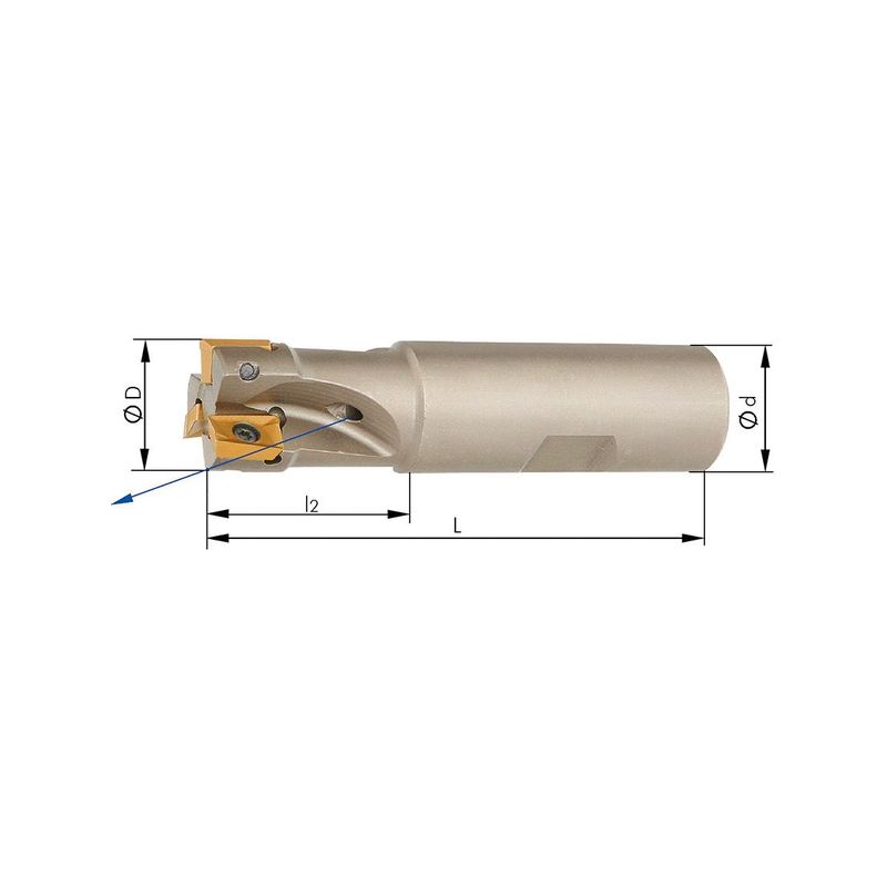 Fresa frontal 90 grados Z4 refrigeracion interiorD25mm para APKT10