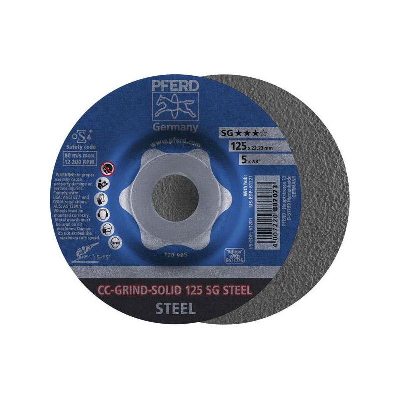Muela abras. CC-Grind-Solid125mm Steel Pferd