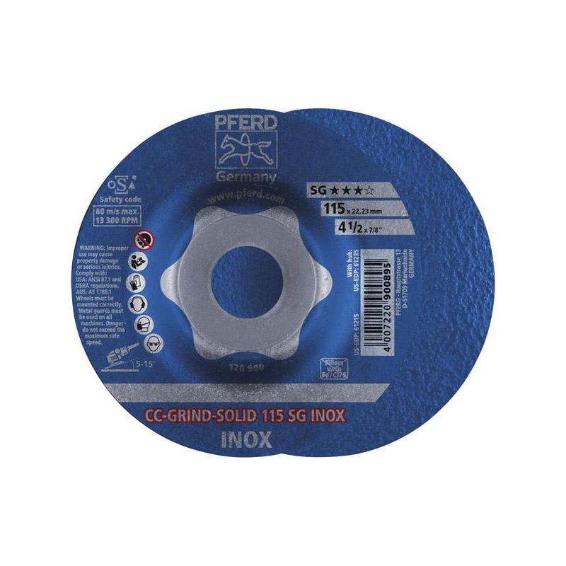 Muela abras. CC-Grind-SolidSG INOX 115mm Pferd
