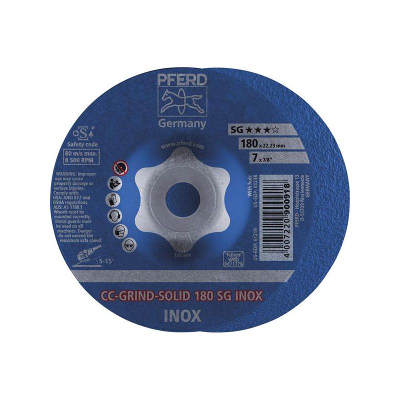 Muela abras. CC-Grind-Solid180mm INOX Pferd
