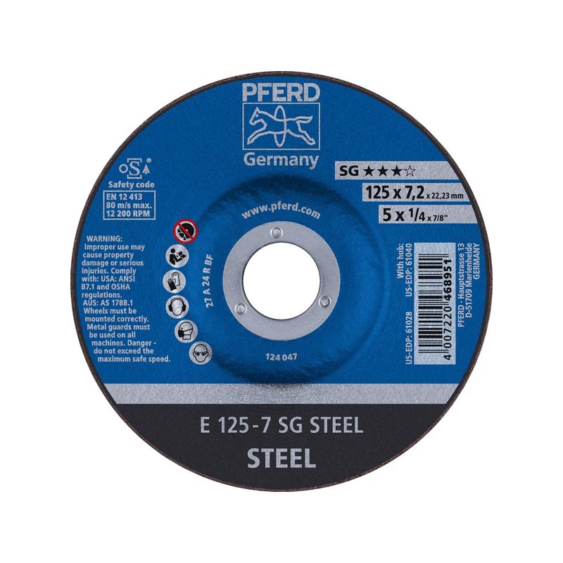 Disco de desbaste A24RSG 115x7mmacodado Pferd