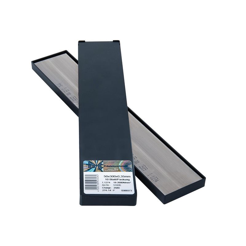 Laminas metalicas acero inoxidable 50x300x0,02mm10Bl/P H+S