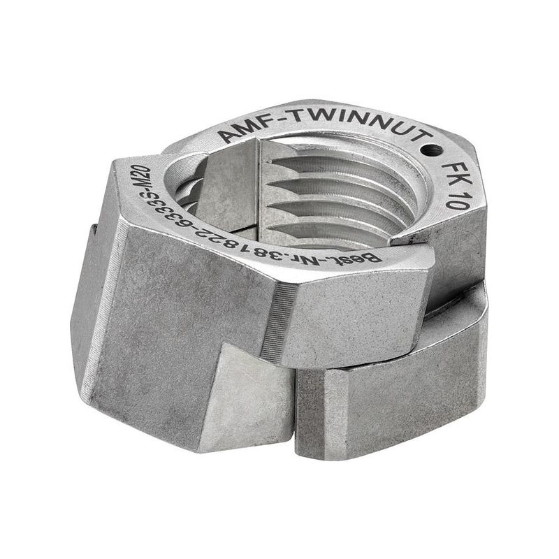 Tuerca TWINNUT sin Garra de aprietecompleta conreborde 6333S-M8 AMF