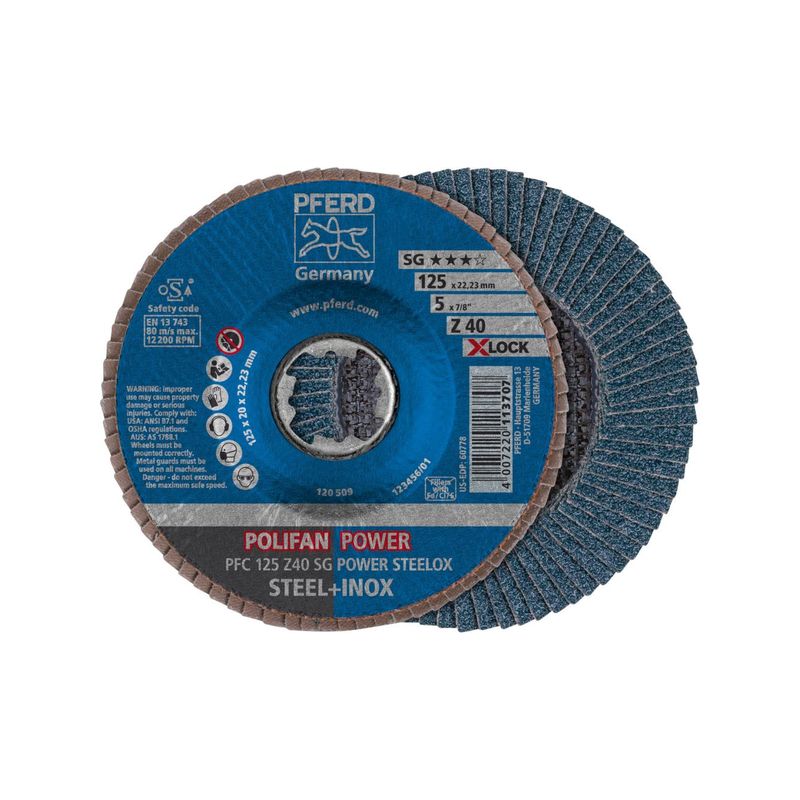 Disco abrasivo de laminasX-LOCK STEELOX K60SGP125mmPferd