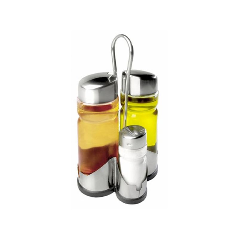 VINAGRERA COC ACEITERA CRISTAL/INOX IBILI 4 PZ