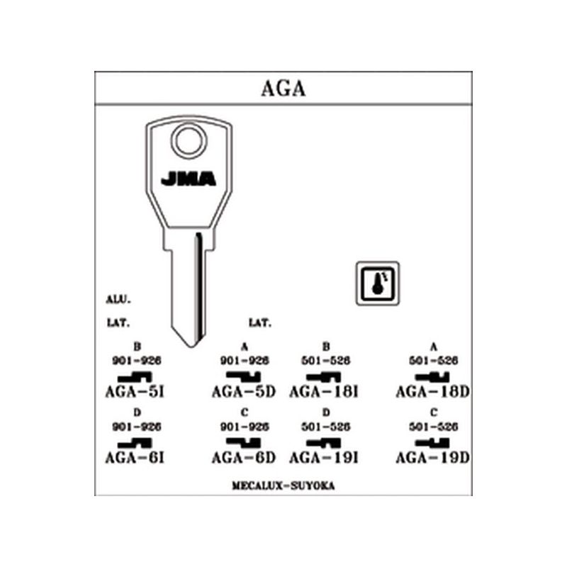 LLAVE CILINDRO EN BRUTO JMA AC AGA-18I