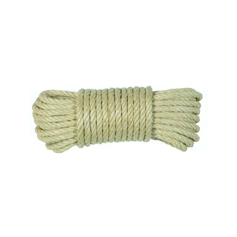 CUERDA TORCIDA 06MM SISAL NAT 4 CABOS HYC 10 MT