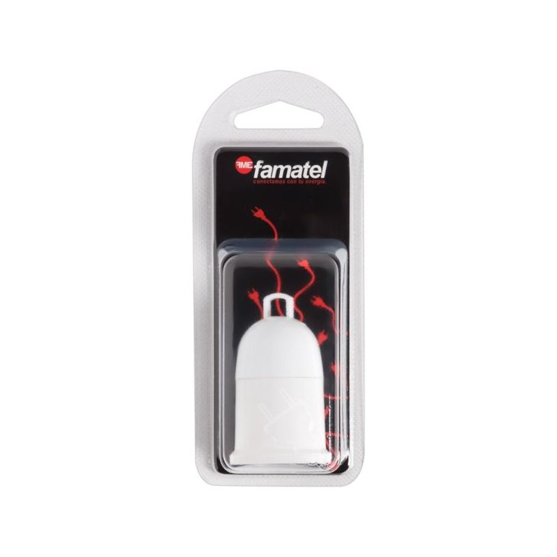 PORTALAMPARAS ELEC 60x147x50 PROVIS. E27 BAQUEL BL FAMAT