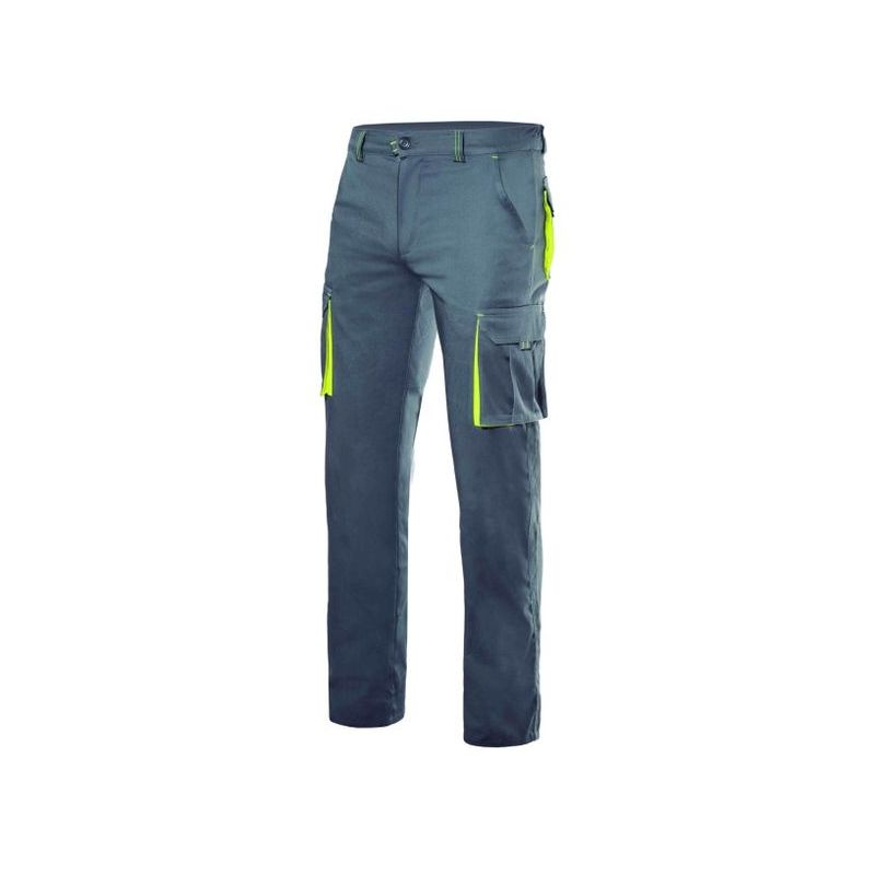 PANTALON TRABAJO T40 ELAST. GR/AMA MLTIBOL VELILLA