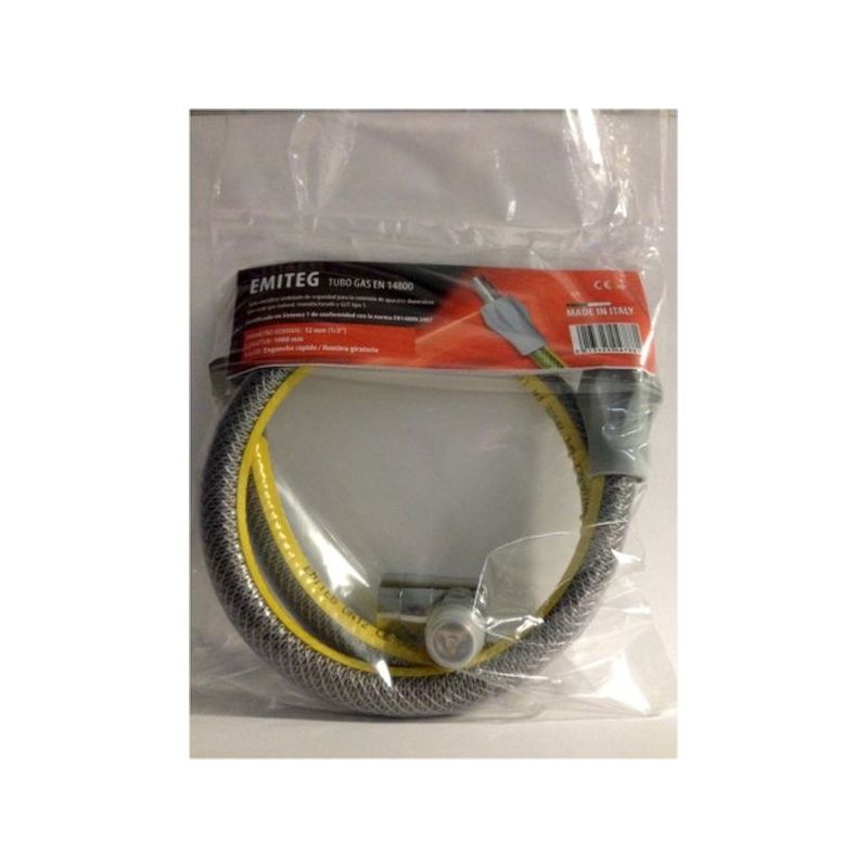 TUBO CONDUC GAS 1MT-1/2" COC/ENC FLEX. V/SEG INOX EMITEG