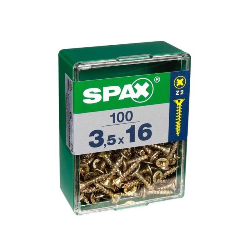 TORNILLO R/MAD. 02X016MM BICROMAT. SPAX 100 PZ