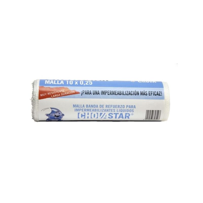 MALLA IMP. FIB/VIDRIO 10X0,25MT REFUERZO CHOVASTAR CHOVA