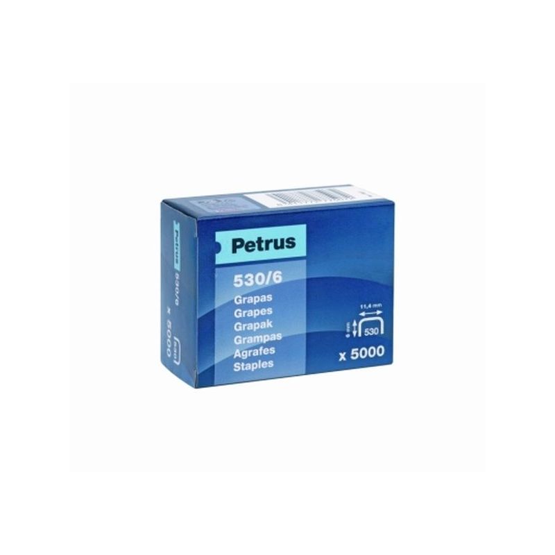 GRAPA CLAVADORA 6MM 530-77507 PETRUS 5.000 PZ