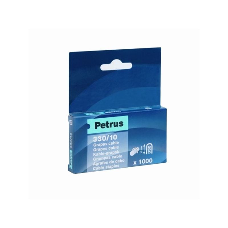 GRAPA GRAPADORA CABLE 4MM MODELO 330 10MM ACERO PETRUS 1.000