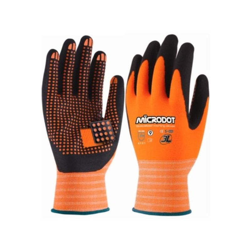 GUANTE MECANICO XL10 PUNTOS DOT-T MICRODOT NYL NA/NE 3L