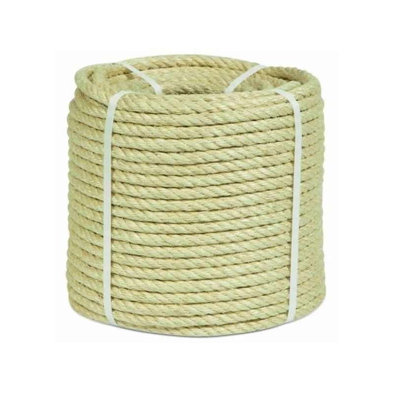 CUERDA TORCIDA 06MM SISAL NAT 4 CABOS HYC 200 MT