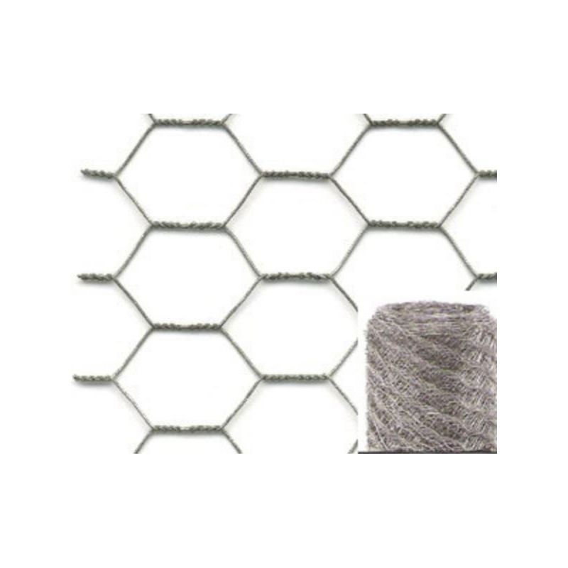 MALLA CERC TRIPLE TORSION 16X0,7MM 1X50M AC GALV NIVEL