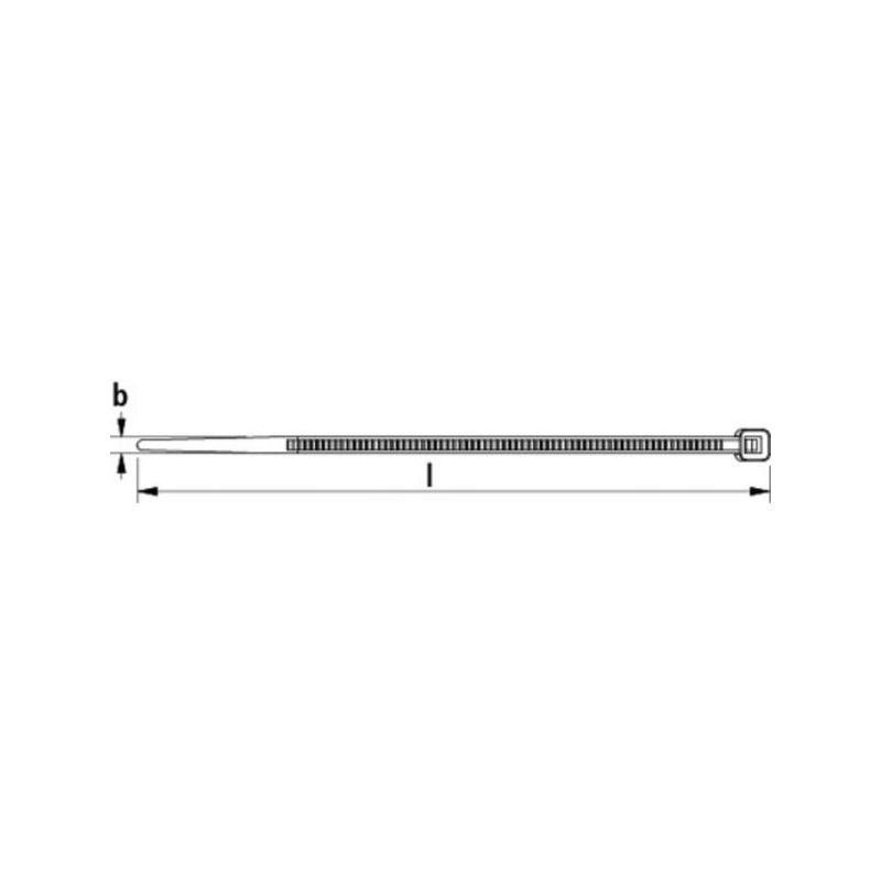 BRIDA 7,6X450MM NYL NE FISCHER 100 PZ