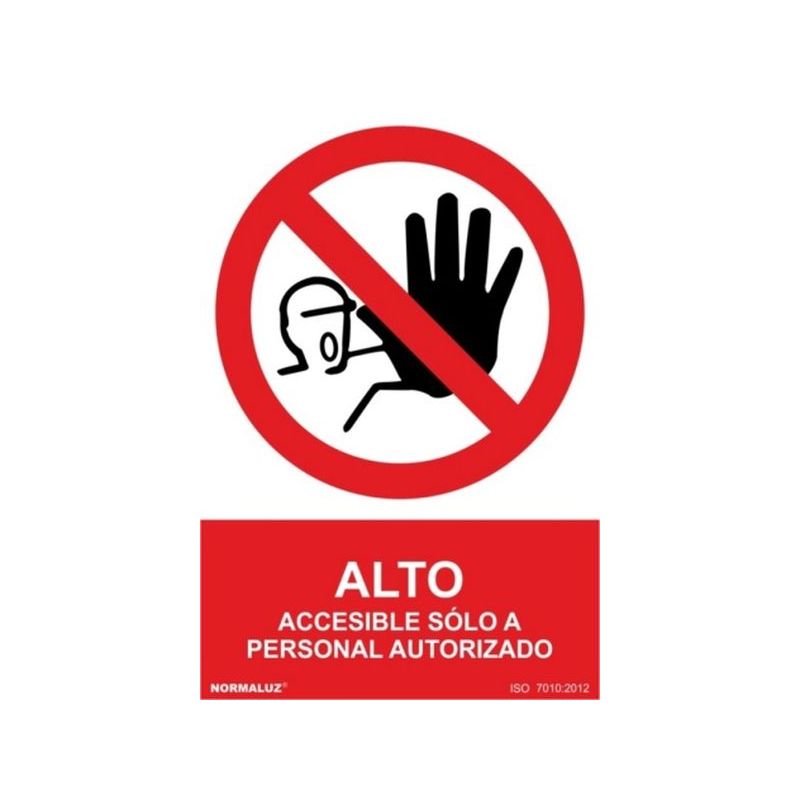 CARTEL SEÑAL 210X300MM PVC SOLO PERSONAL AUT NORMALUZ