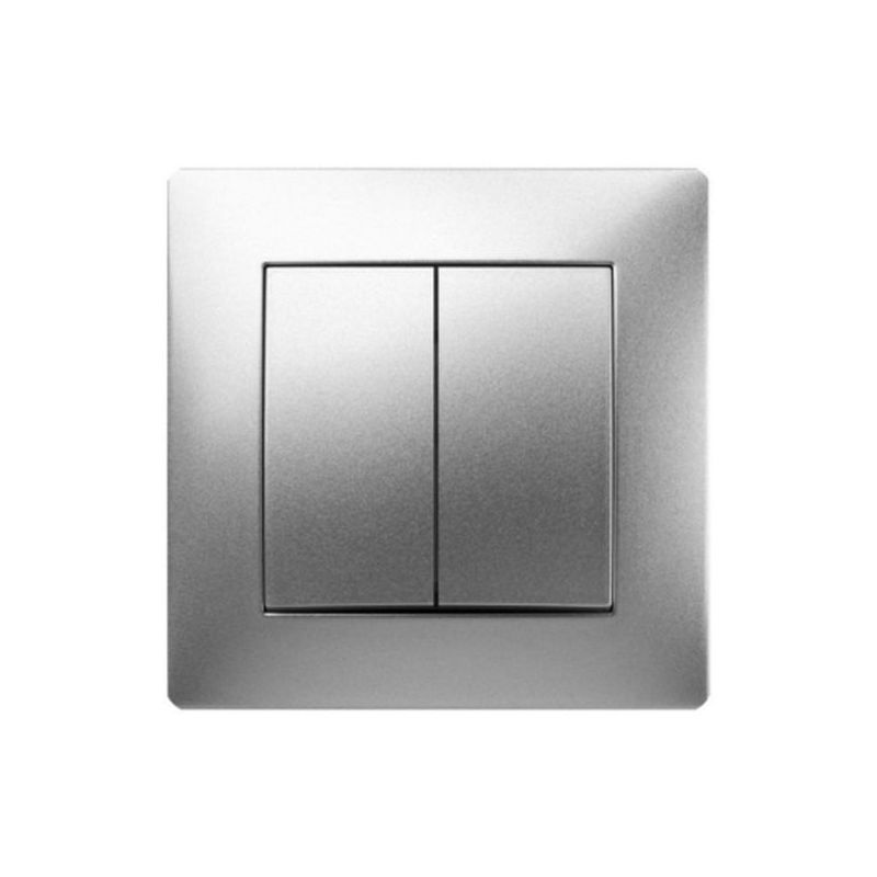 INTERRUPTOR ELEC 10A-250V EMP CONM. DOB ABS ALUM HABITAT 15