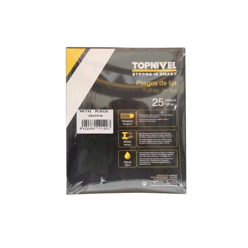 LIJA MET TELA ESMERIL 230 MM X 280 MM GRANO00/220 NIVEL