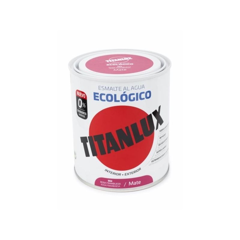 ESMALTE ACRIL MATE 750 ML ROS/FLA AL AGUA ECOLOGICO TITANLUX