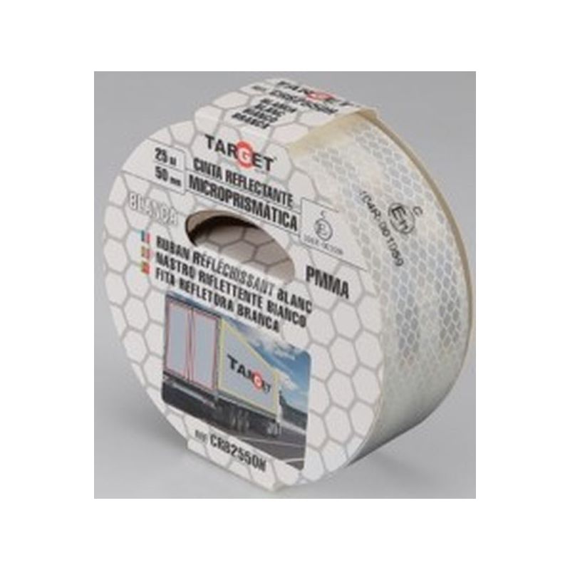 CINTA ADH 50MMx 25MT SEÑALIZACION AUTOM RETROREF BLANCA TARG
