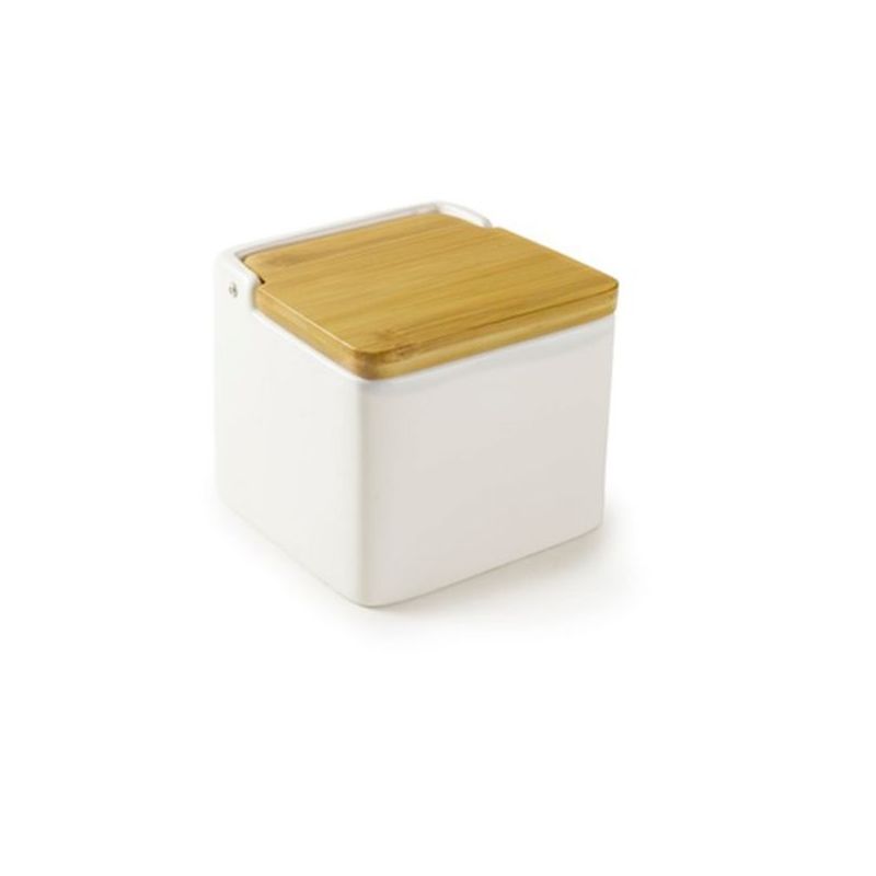 SALERO COC CUADRADO 11X11x10cm C/TAPA CERAM IBILI 1 UD