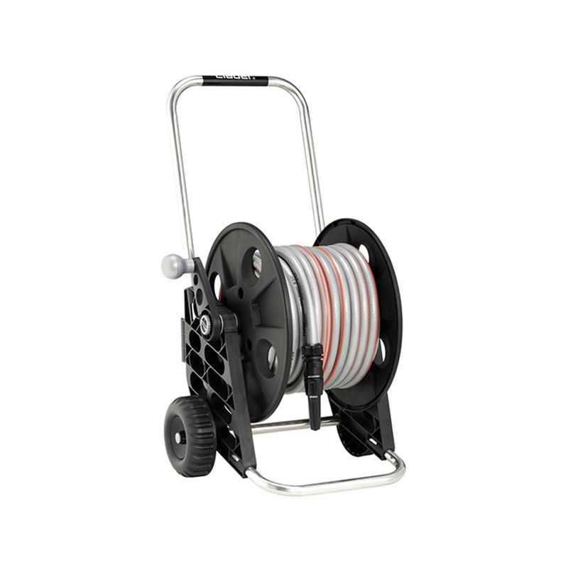 CARRO PORTAMANG. 25MT CON MANGUERA CLABER GENIUS SILVER D885