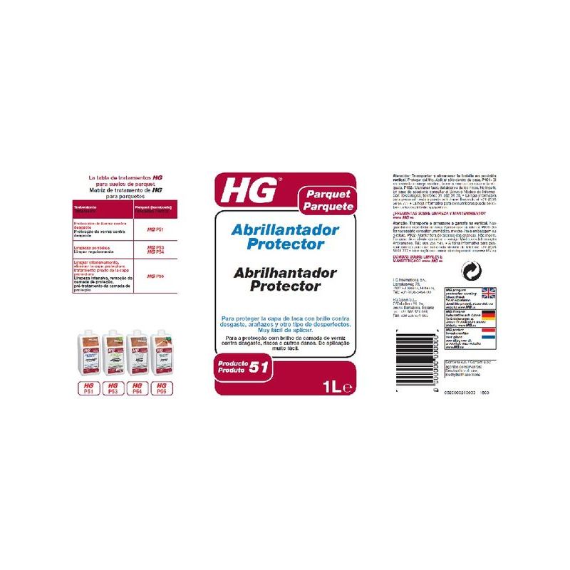 ABRILLANTADOR PARQUET HG 1 LT