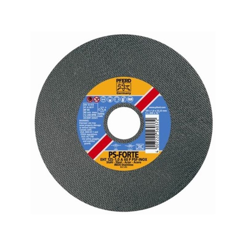 DISCO CORTE INOX 115x1,0MM A60 EHT PFERD