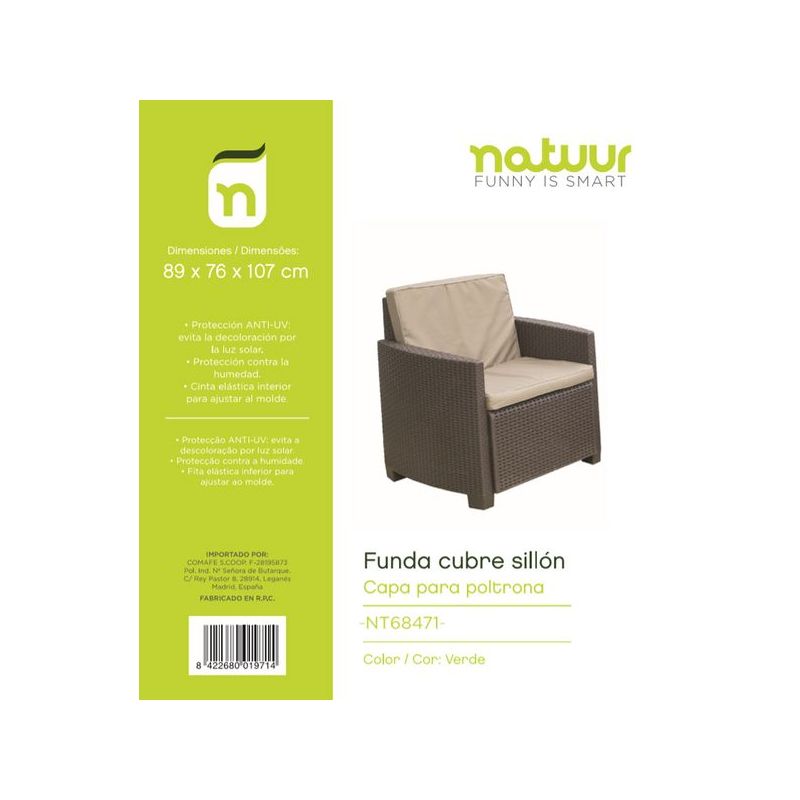FUNDA PROT 89X76X107CM SILLON NATUUR PVC VER NT68471