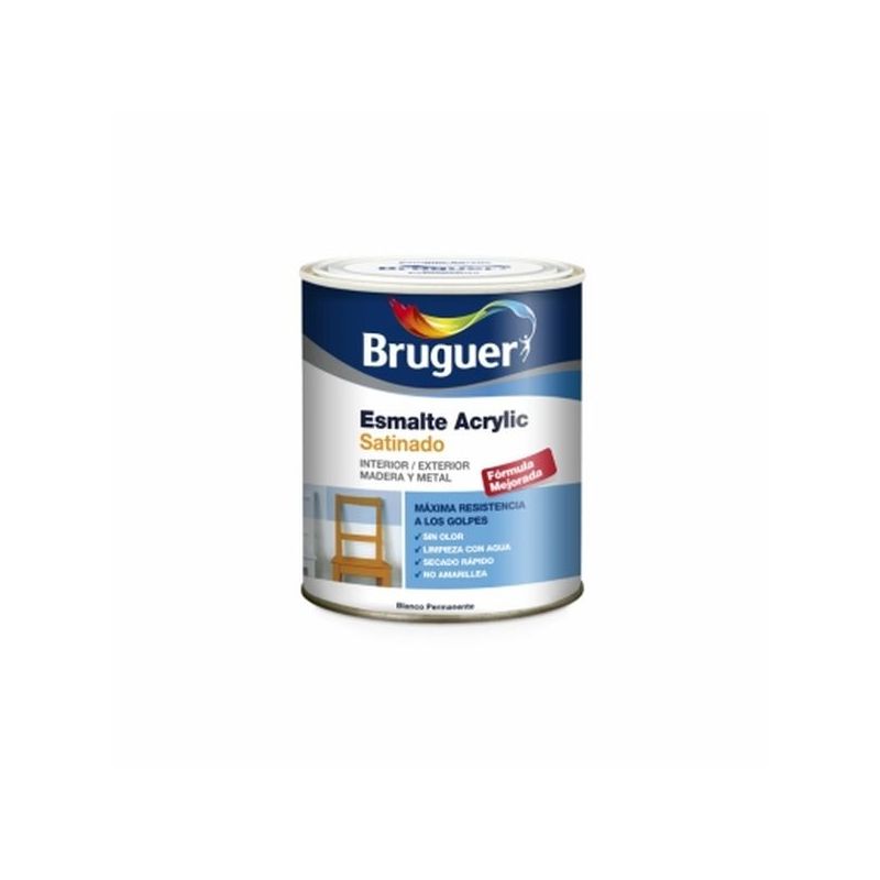 ESMALTE ACRIL SAT. 250 ML GR/PER INT/EXT S/OLOR BRUGUER