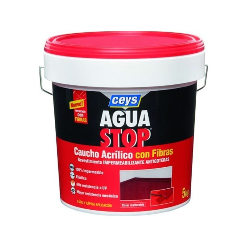PINTURA IMPERM. CAU/ACR 5 KG TERRA FIB ANTIG AGUASTOP EL CEY