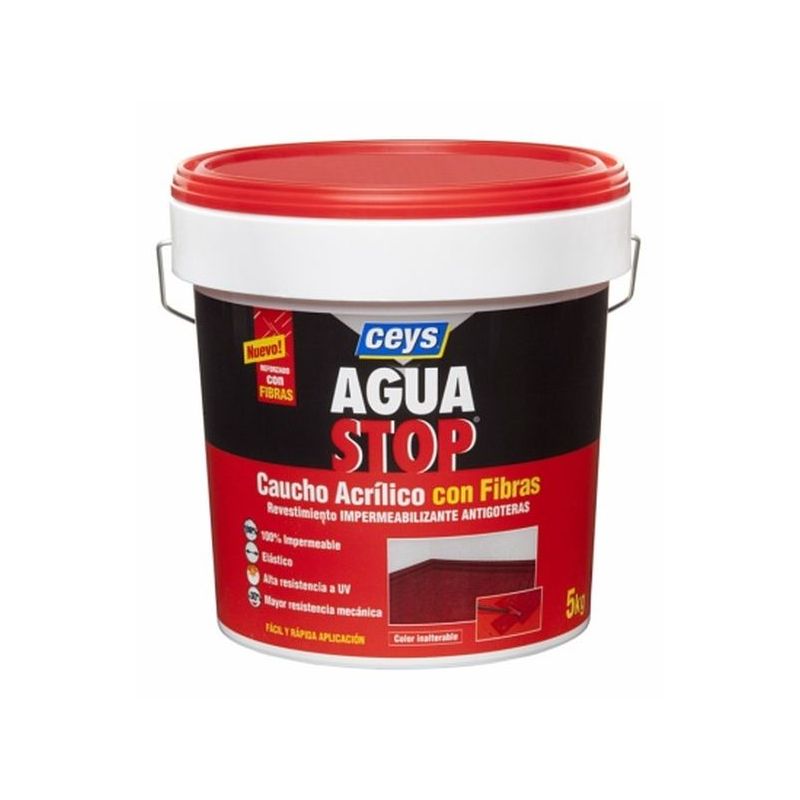 PINTURA IMPERM. CAU/ACR 5 KG BL FIB ANTIG AGUASTOP EL CEYS