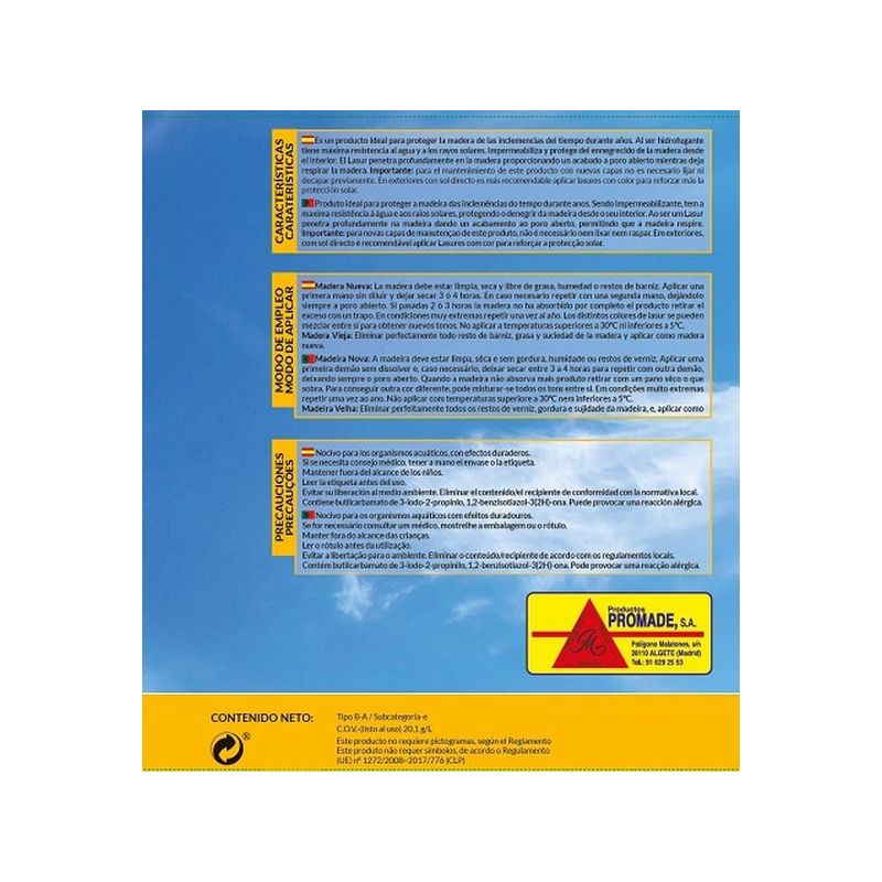 PROTECTOR MAD EXT 750 ML 0,75 LT NOGAL AGUA PROMADE