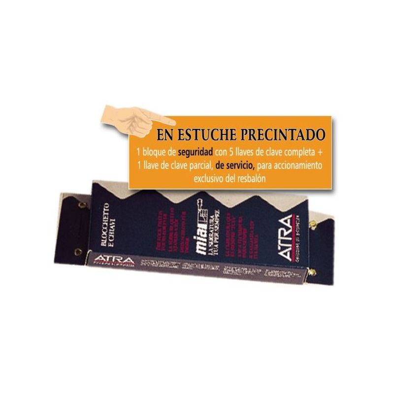 BLOQUE SEG. CERRADURA 82MM 5010 5 LLAVES+1 SERVICIO MIA-ATRA