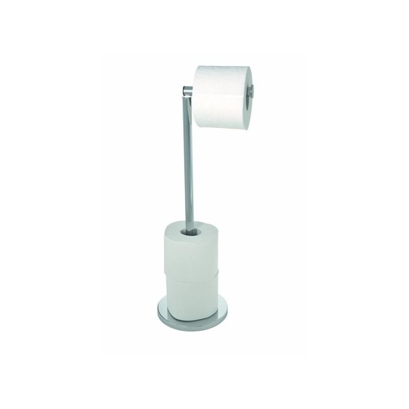 PORTARROLLO BAÑO PIE 1 ROLLO RESERVA INOX VERTICAL WENKO