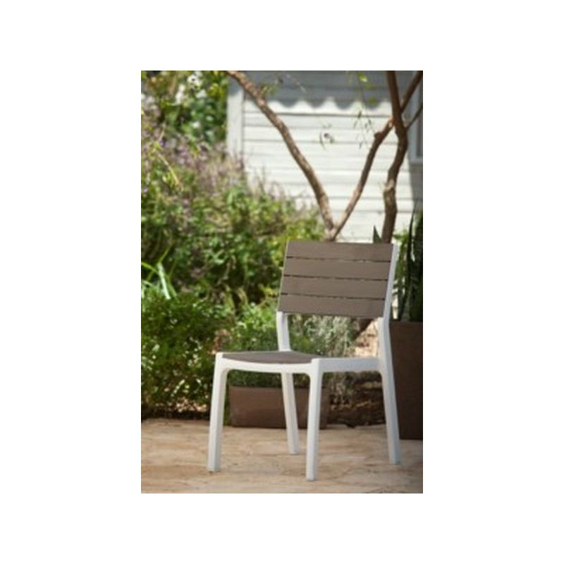 SILLA JARD FIJA CURVER RES ALUMINIO/MADERA HARMONY 223075