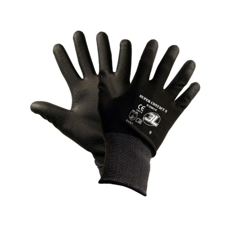 GUANTE MECANICO XL10 P/POLIU. SUPERCONTACT N NYL NE 3L